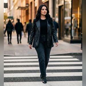 Naked Wardrobe Black Faux Leather Jacket